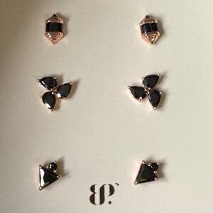 Bomb Party Simply Studs 24-RBP8469, What A Moment-RG Plating, Black Onyx